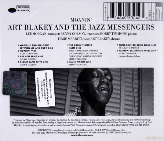 Blakey, Art: Moanin` (rudy Van Gelder Remaster) [CD]
