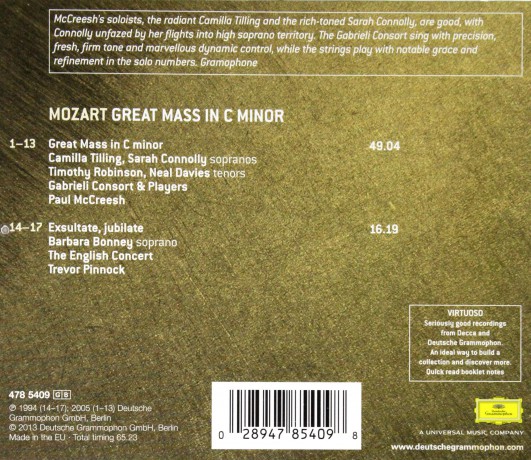 Paul McCreesh: Mozart: Great Mass In C Minor (virtuoso) [CD]