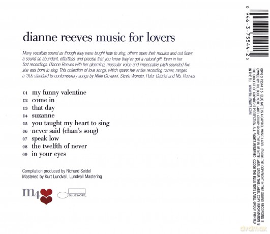 Reeves, Dianne: Music For Lovers [CD]