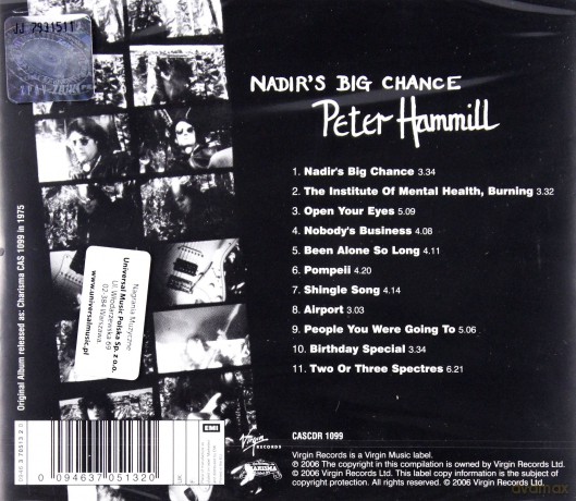 Peter Hammill: Nadir's Big Chance [CD]