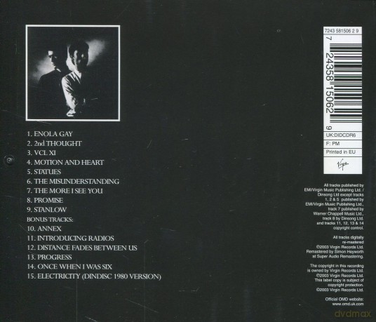 Orchestral Manoeuvres In The Dark (OMD): Organisation [CD]