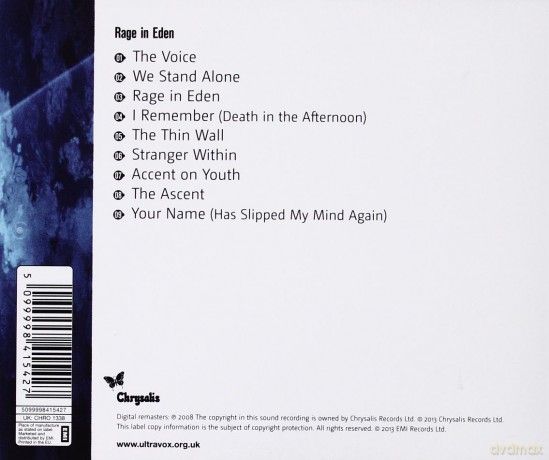 Ultravox: Rage In Eden [CD]