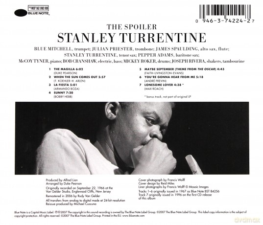 Turrentine, Stanley: Rvg: The Spoiler [CD]
