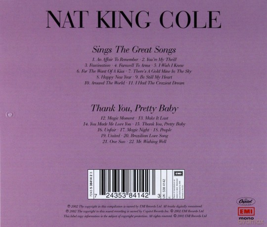 Nat King Cole: Sings The Great Songs/Thank You Pretty Baby [CD]