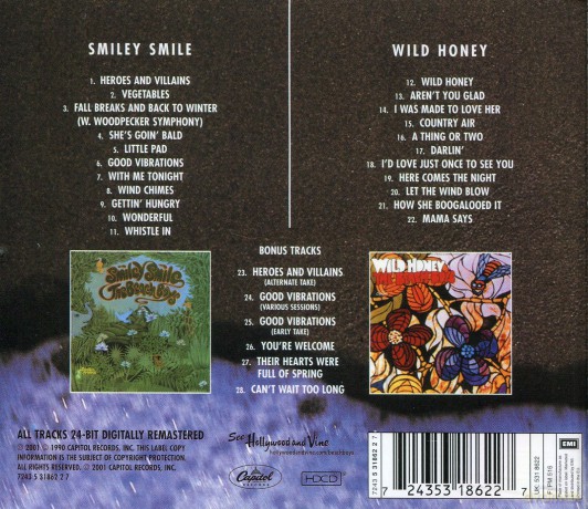 Beach Boys, The: Smiley Smile/Wild Honey [CD]