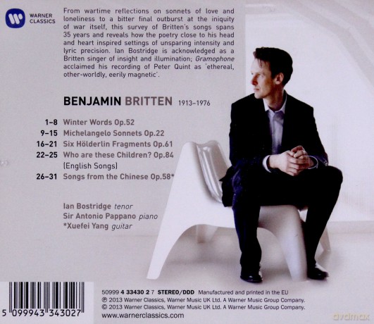 Bostridge, Ian: Songs [CD]