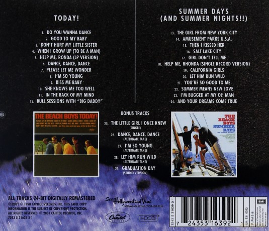 The Beach Boys: Summer Days And Summer Nights/Beach Boys Today [CD]