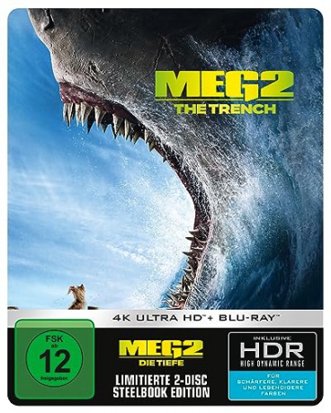 Meg 2: The Trench (Meg 2: Głębia) (steelbook) [Blu-Ray 4K]+[Blu-Ray]