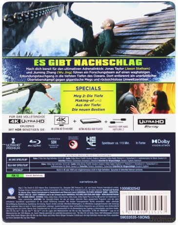 Meg 2: The Trench (Meg 2: Głębia) (steelbook) [Blu-Ray 4K]+[Blu-Ray]