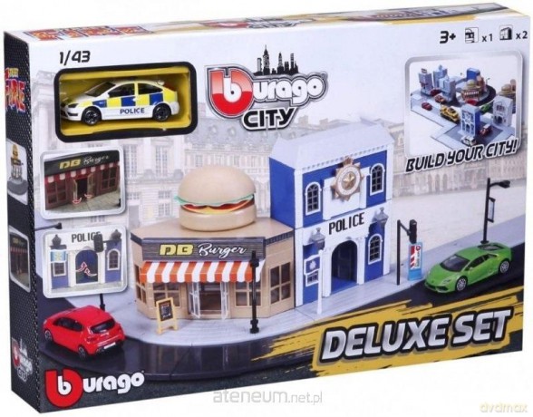 Bburago City Deluxe Set Policja 1:43