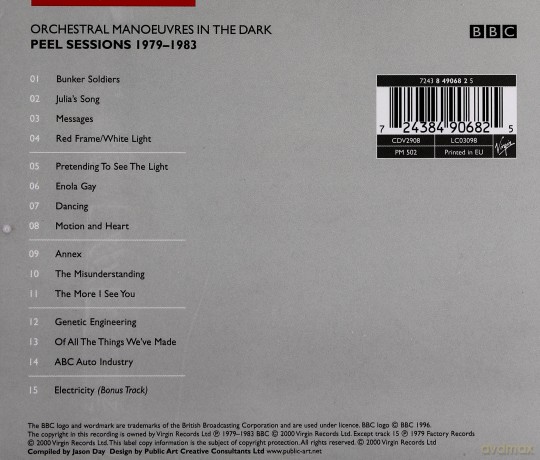 Orchestral Manoeuvres In The Dark: The Peel Sessions [CD]