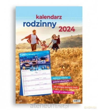 Kalendarz 2024 ścienny Rodzinny duży [KALENDARZ]