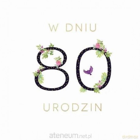 Karnet Swarovski kwadrat CL1880_PO Urodziny 80