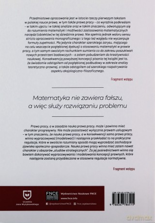O znaczeniu matematyki w prawie pracy - Janusz Żołyński [KSIĄŻKA]
