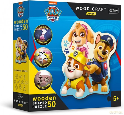 Puzzle drewniane 50 Zabawny Psi Patrol [PUZZLE]