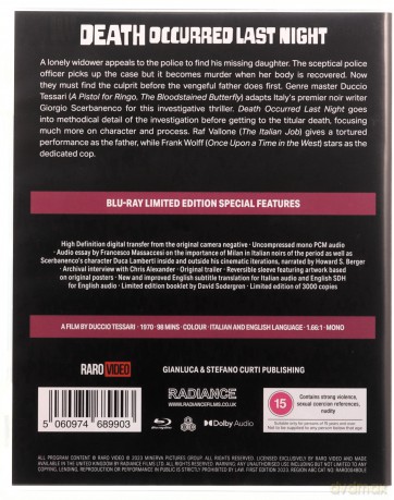 Death Occurred Last Night (Limited) [Blu-Ray]