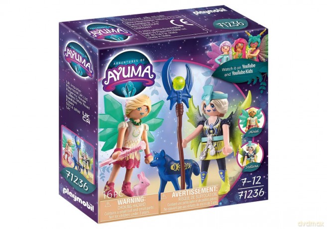 PLAYMOBIL Figurki Ayuma 71236 Crystal- i Moon Fairy z tajemniczymi zwierzętami