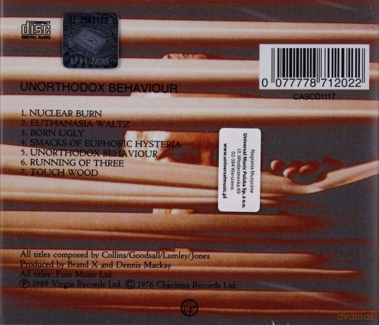 Brand X: Unorthodox Behaviour [CD]