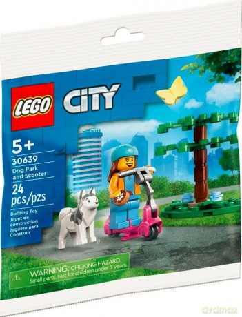 LEGO City Wybieg dla psów i hulajnoga (30639) [KLOCKI]