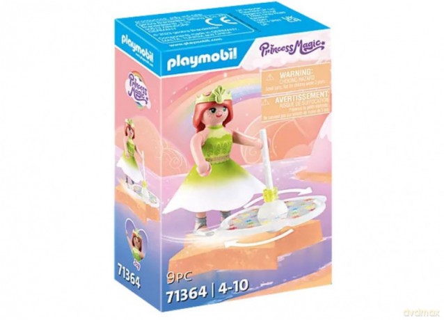 PLAYMOBIL Princess Magic 71364 Niebiański tęczowy bączek z księżniczką