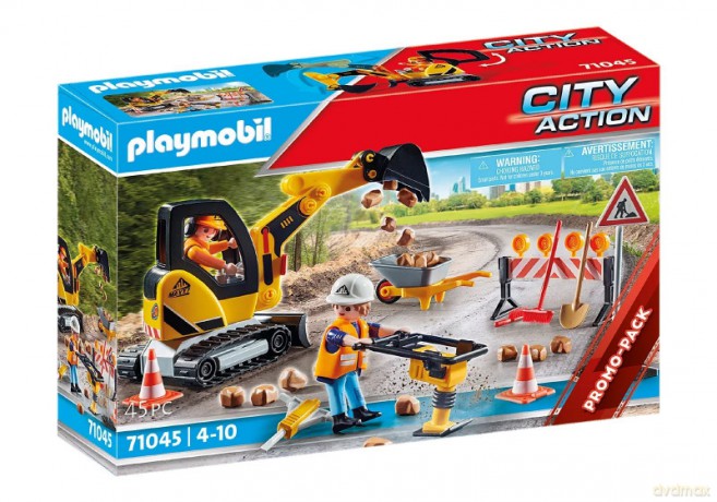 PLAYMOBIL Zestaw City Action 71045 Roboty drogowe