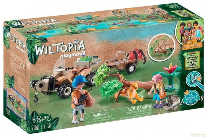 PLAYMOBIL Zestaw figurek Wiltopia 71011 Quad ratunkowy dla zwierząt