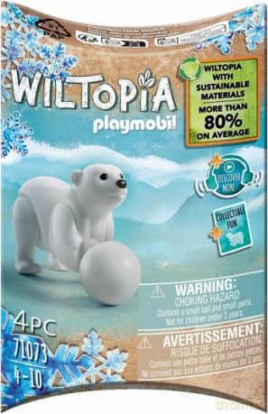 PLAYMOBIL Zestaw figurek Wiltopia 71073 Mały niedźwiedź polarny