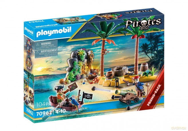 PLAYMOBIL Zestaw Pirates 70962 Piracka wyspa skarbów ze szkieletem
