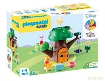 PLAYMOBIL Zestaw z figurkami 1.2.3 Disney 71316 Domek w drzewie Kubusia Puchatka i Prosiaczka