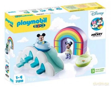 PLAYMOBIL Zestaw z figurkami 1.2.3 Disney 71319 Domek w chmurach Miki i Minnie