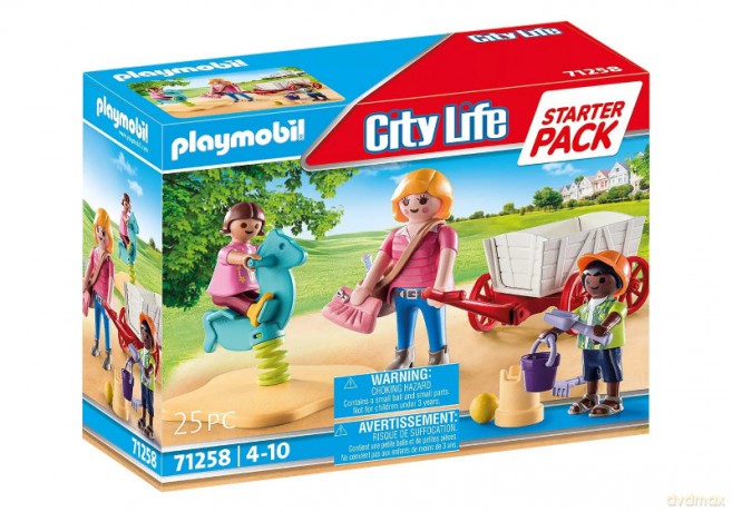 PLAYMOBIL Zestaw z figurkami City Life 71258 Starter Pack Opiekunka z wózkiem
