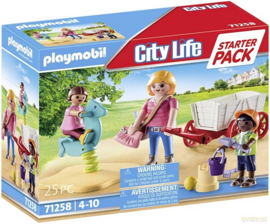 PLAYMOBIL Zestaw z figurkami City Life 71258 Starter Pack Opiekunka z wózkiem