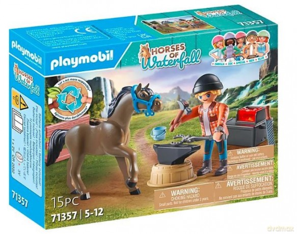 PLAYMOBIL Zestaw z figurkami Horses 71357 Kowal Ben i Achilles