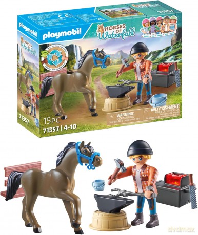 PLAYMOBIL Zestaw z figurkami Horses 71357 Kowal Ben i Achilles
