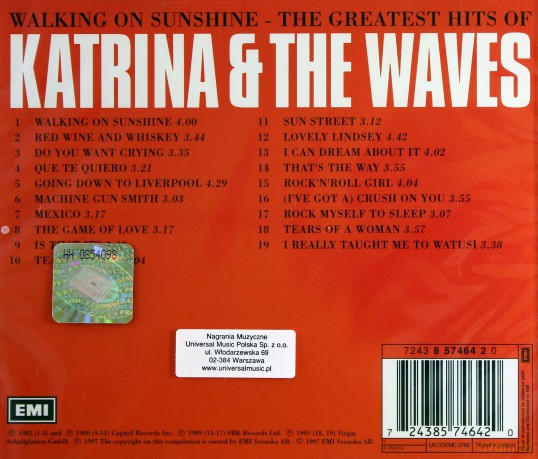 Katrina & The Waves: Walking On Sunshine/Greatest Hits Of [CD]