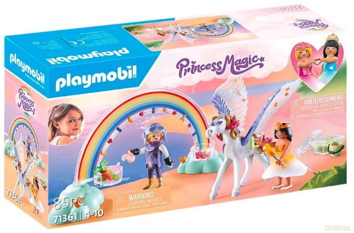 PLAYMOBIL Zestaw z figurkami Princess Magic 71361 Niebiański pegaz z tęczą