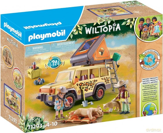 PLAYMOBIL Zestaw z figurkami Wiltopia 71293 Z samochodem terenowym wśród lwów
