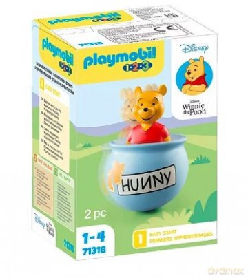 PLAYMOBIL Zestaw z figurką 1.2.3 Disney 71318 Garnek miodu Kubusia Puchatka