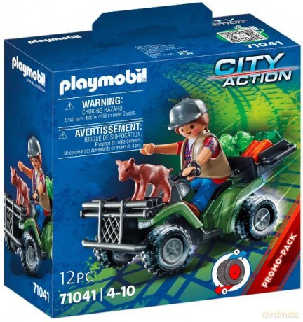 PLAYMOBIL Zestaw z figurką City Action 71041 Quad rolniczy