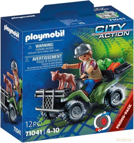 PLAYMOBIL Zestaw z figurką City Action 71041 Quad rolniczy