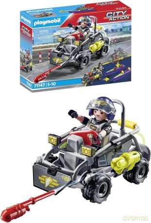 PLAYMOBIL Zestaw z figurką City Action 71147 Quad terenowy jednostki specjalnej