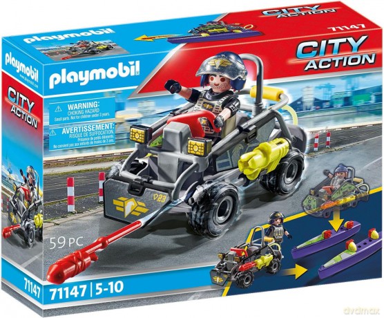 PLAYMOBIL Zestaw z figurką City Action 71147 Quad terenowy jednostki specjalnej