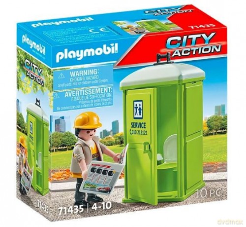 PLAYMOBIL Zestaw z figurką City Action 71435 Mobilna toaleta