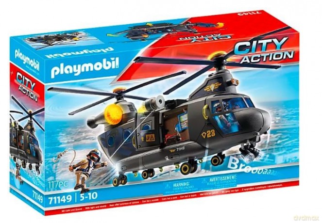 PLAYMOBIL Zestaw z pojazdem City Action 71 149 Śmigłowiec ratunkowy jednostki specjalnej