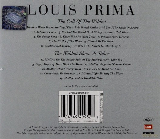 Prima, Louis: Wildest Show At Tahoe / Call Of The Wildest [CD]