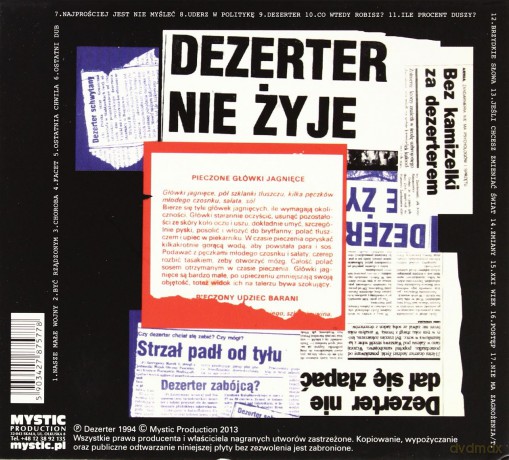 Dezerter: Jak Powstrzymałem III Wojnę Światową Czyli Nieznana Historia Dezertera (digipack) [CD]