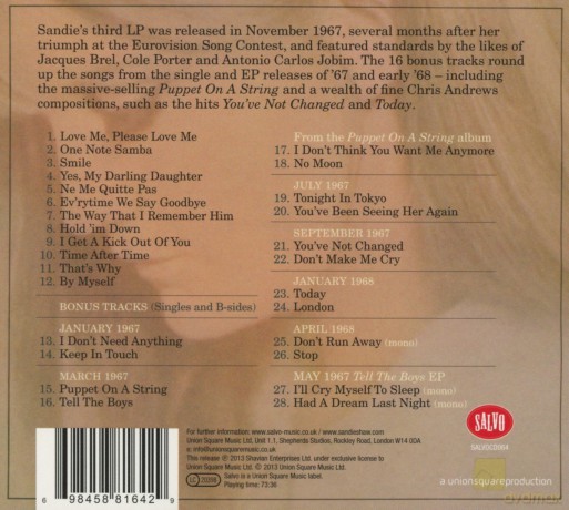 Sandie Shaw: Love Me Please Love M (digipack) [CD]