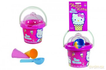 Smoby Wiaderko Hello Kitty z foremkami 813008 [ZABAWKA]