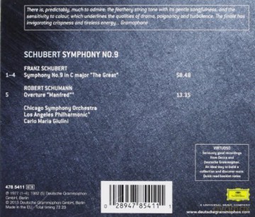 Carlo Maria Giulini: Schubert Symph 9, Schuman 'MANFRED' (Virtuoso) [CD]