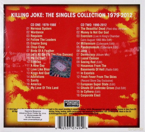Killing Joke: Singles Collection 1979 - 2012 (ecopack) [2CD]